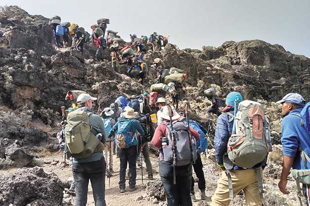 Campsite on the northern slopes of Kilimanjaro